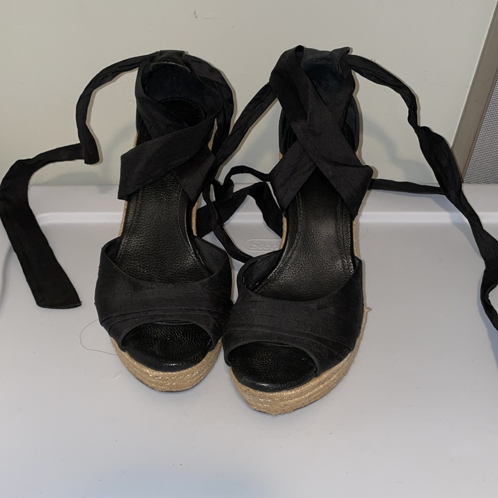 Ugg Espadrille Ankle-Wrap Wedges